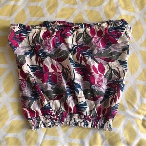 Strapless crop/mini top